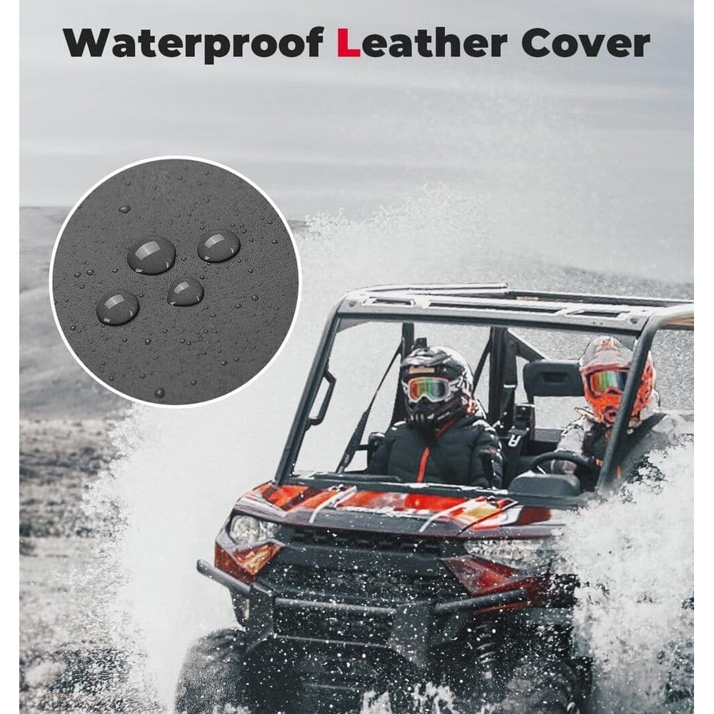 Kemimoto Polaris Ranger XP 1000 UTV Leather Seat Covers w/ Pocket
