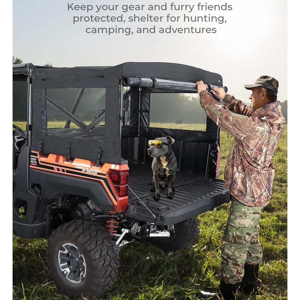 Kemimoto Polaris Ranger XP 1000 UTV Soft Cargo Camper Bed Cover Rack