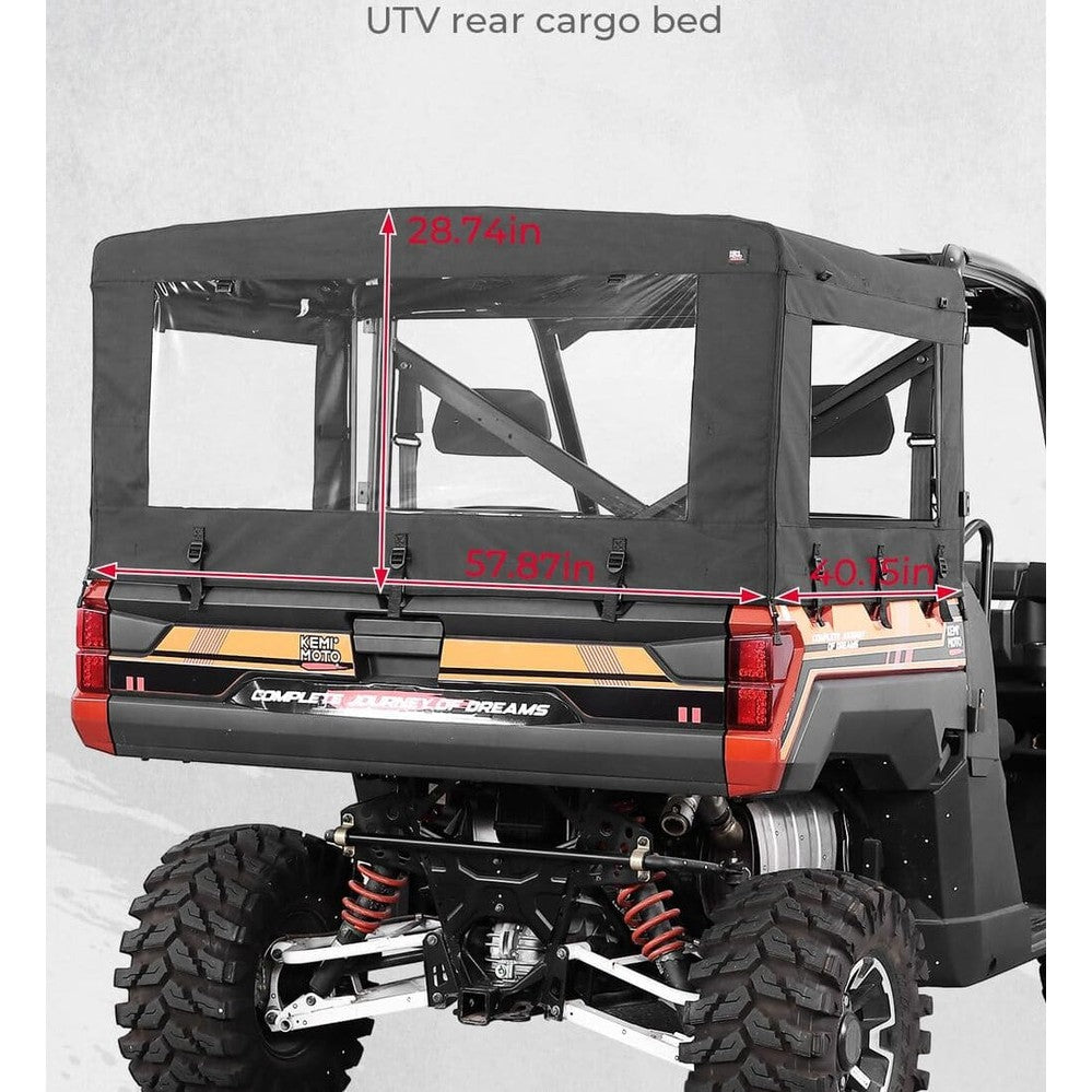 Kemimoto Polaris Ranger XP 1000 UTV Soft Cargo Camper Bed Cover Rack