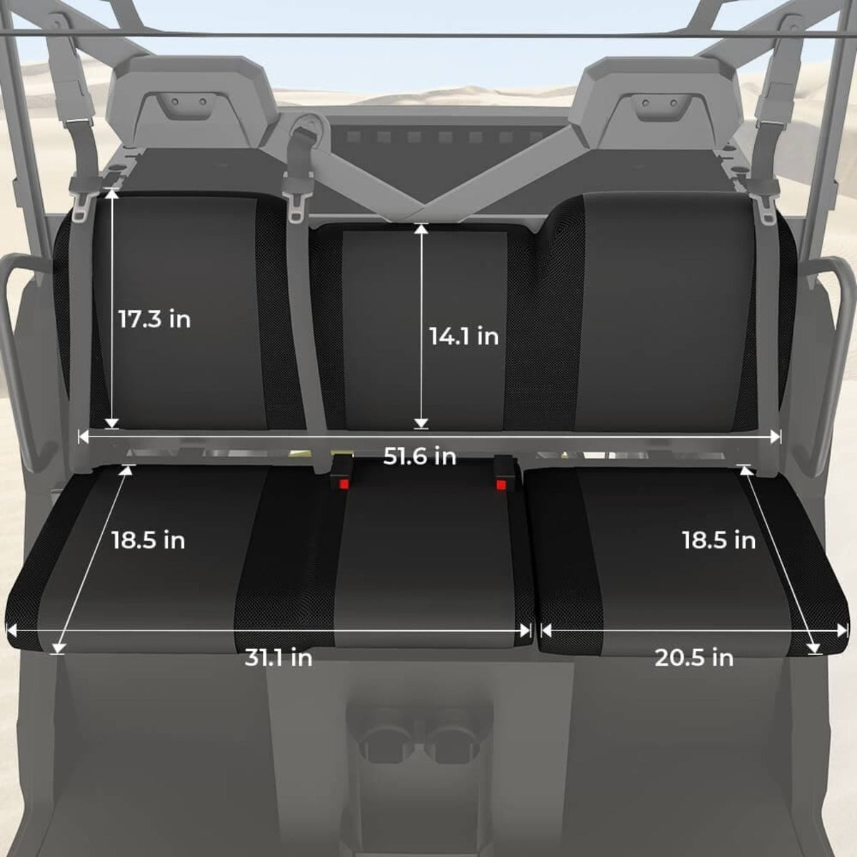 Kemimoto Polaris General 4 1000 Heavy Duty 1680D Oxford Fabric Roof