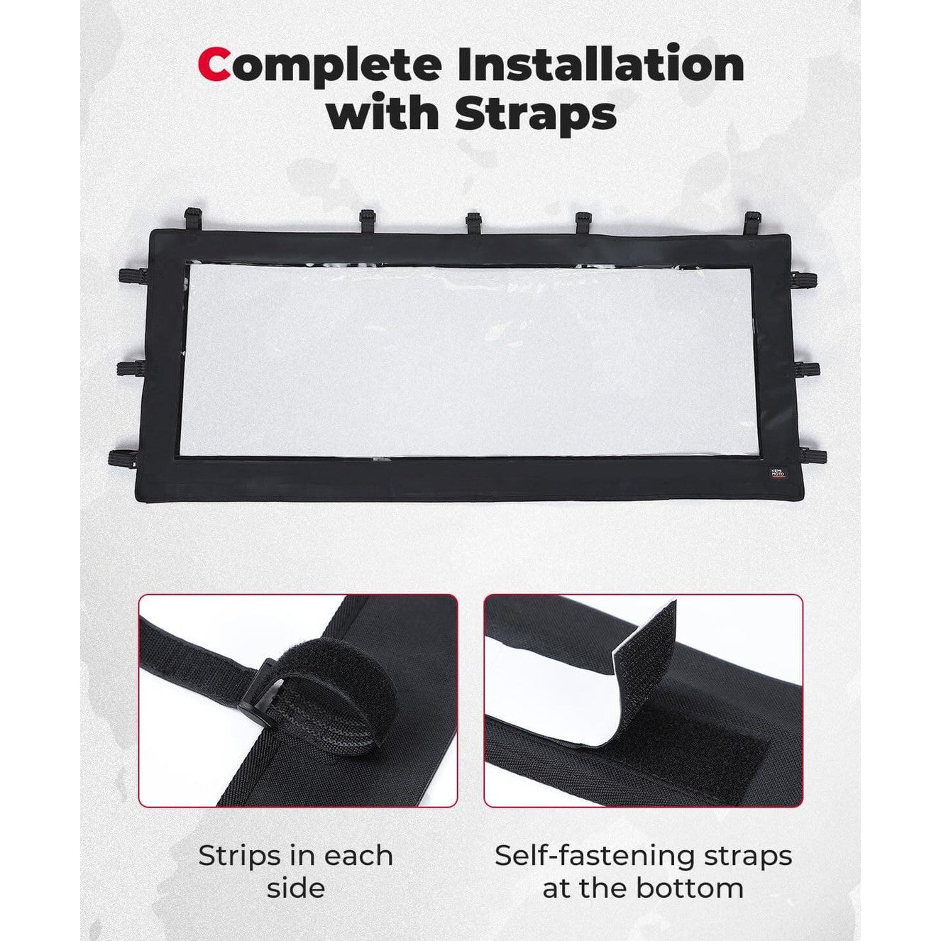 Kemimoto Polaris Ranger XP 1000/Crew Waterproof Soft Rear Window
