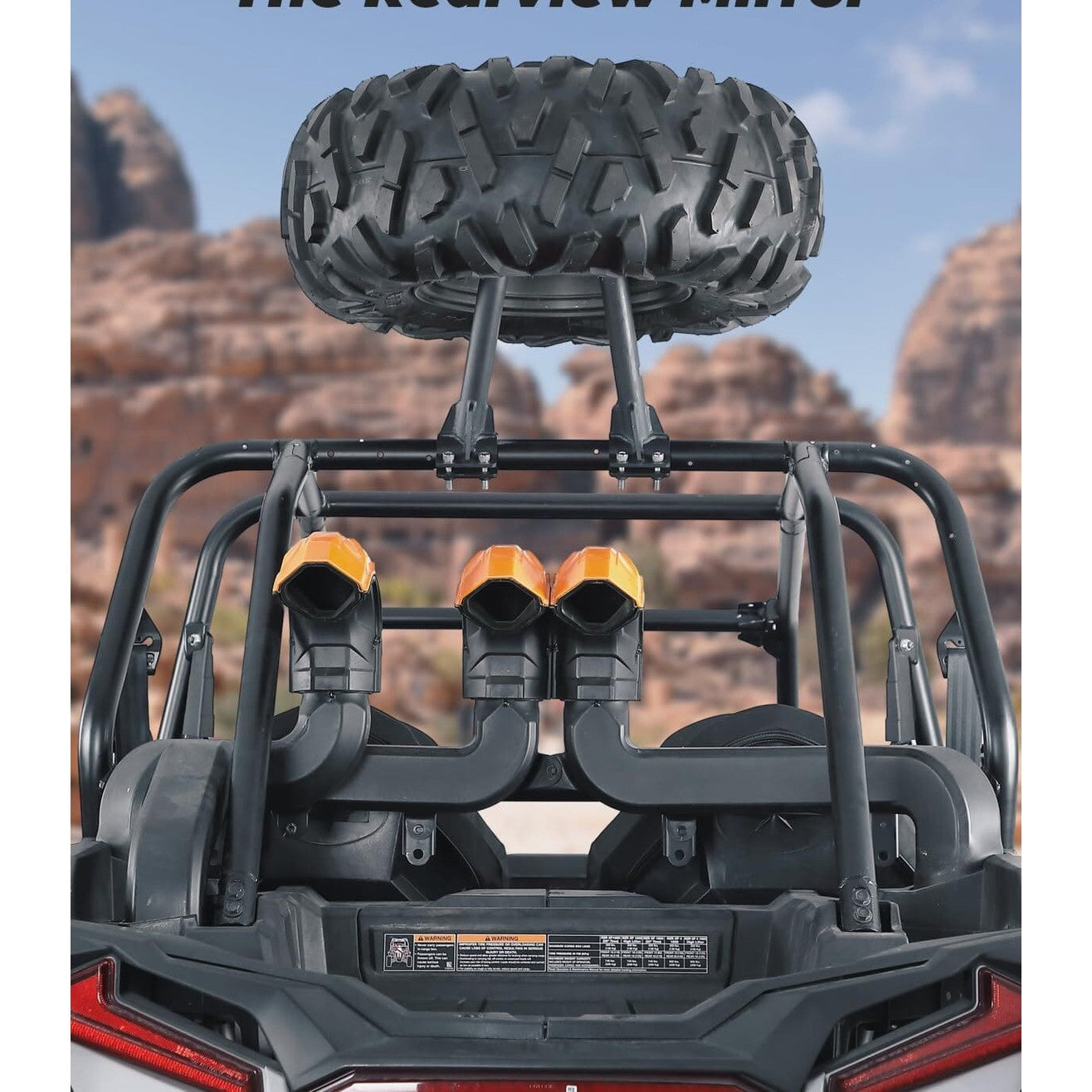 Kemimoto Polaris RZR 1.5''-2'' Roll Cage UTV Spare Tire Carrier