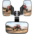 Kemimoto Polaris RZR 1.6"-2" Roll Bar Cage UTV Side Mirrors & Center Mirror