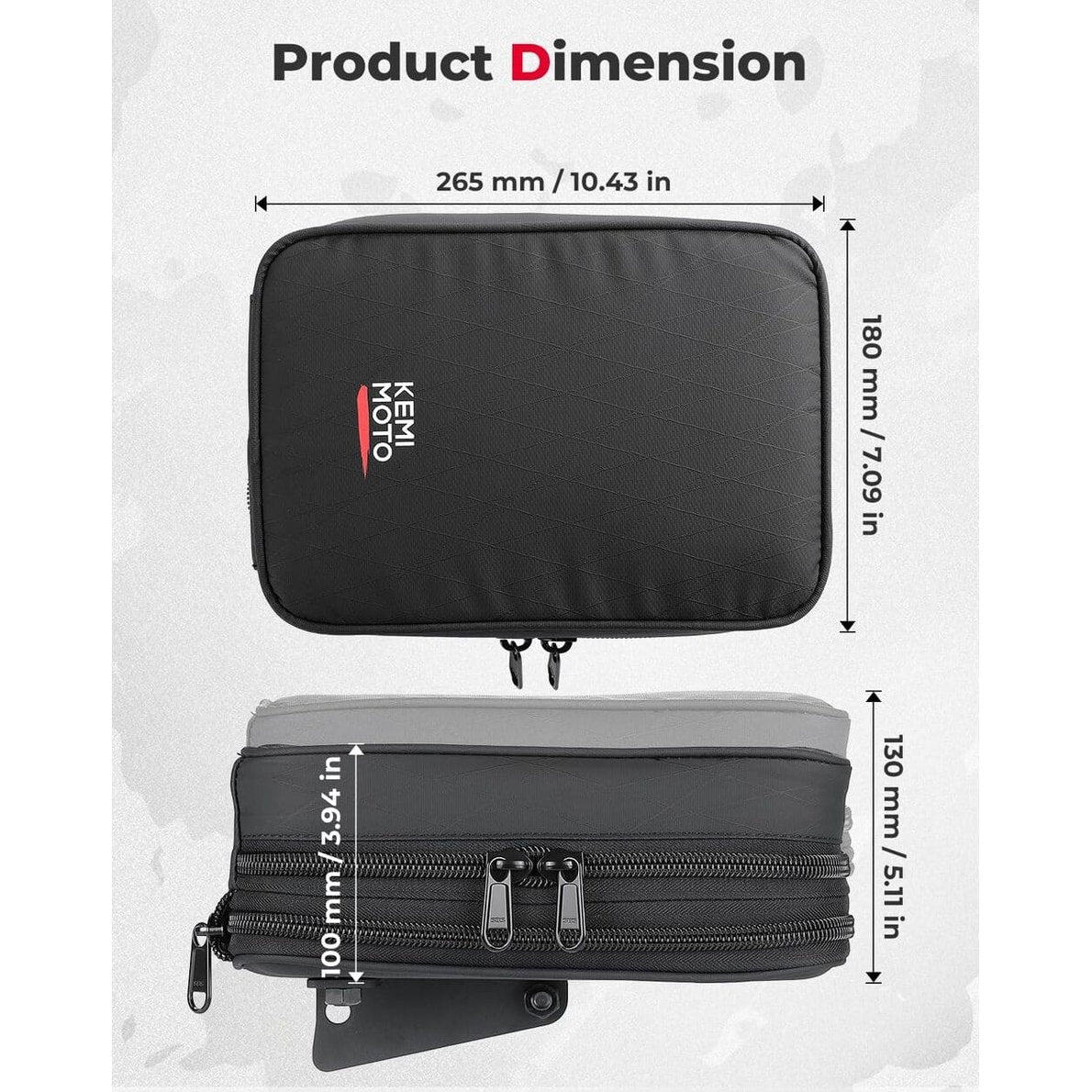 Kemimoto Polaris RZR XP 1000 UTV Armrest Safe Console Storage Bag