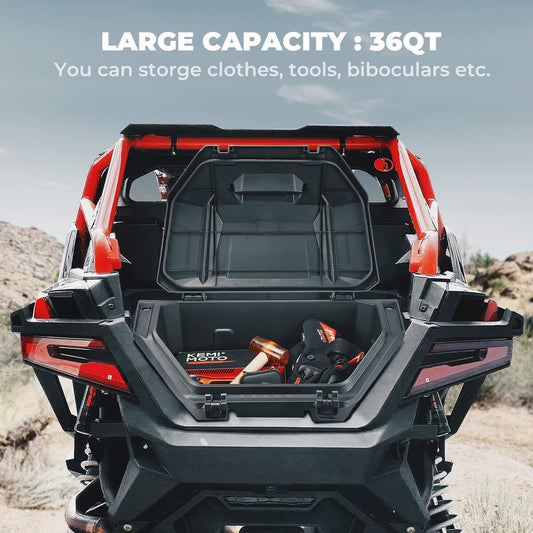 Kemimoto Polaris RZR Pro R 36L Rear Cargo Box with Two Lockable Latches