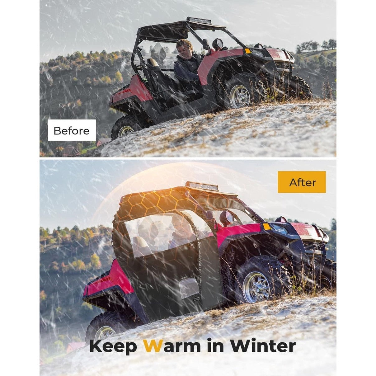 Kemimoto Polaris RZR 570 UTV Soft Cab Enclosure