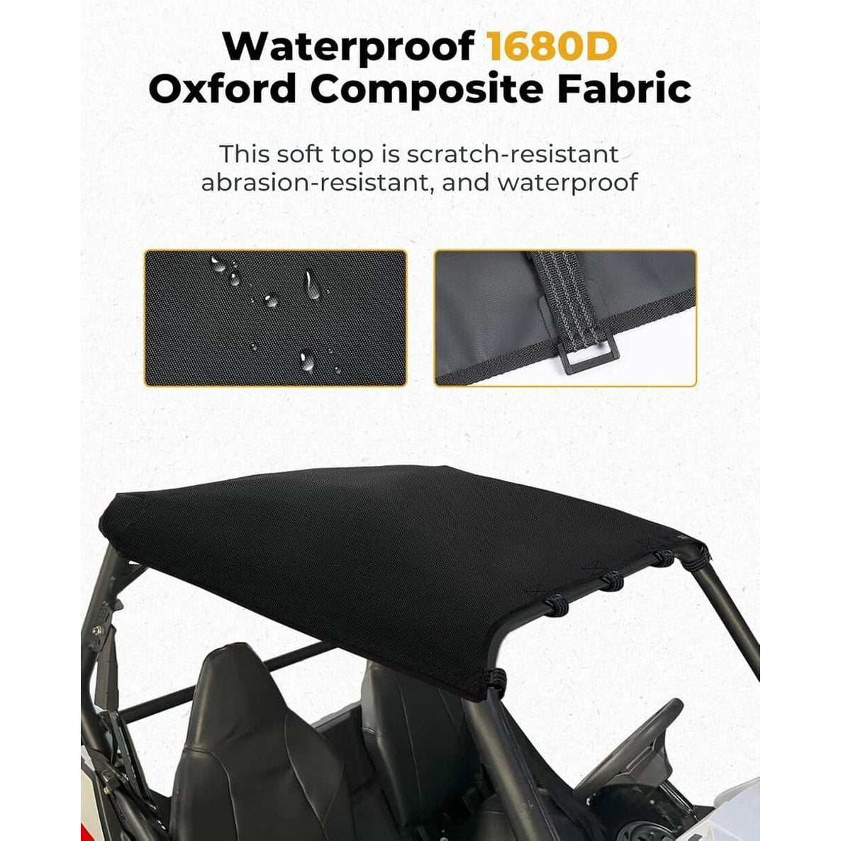 Kemimoto Polaris RZR 570 1680D Oxford Fabric Roof