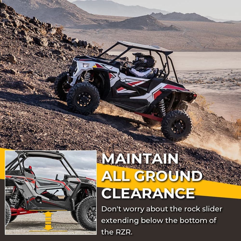 Kemimoto Polaris RZR Front Door Side Door Bags & Side Nerf Bars Rock Sliders
