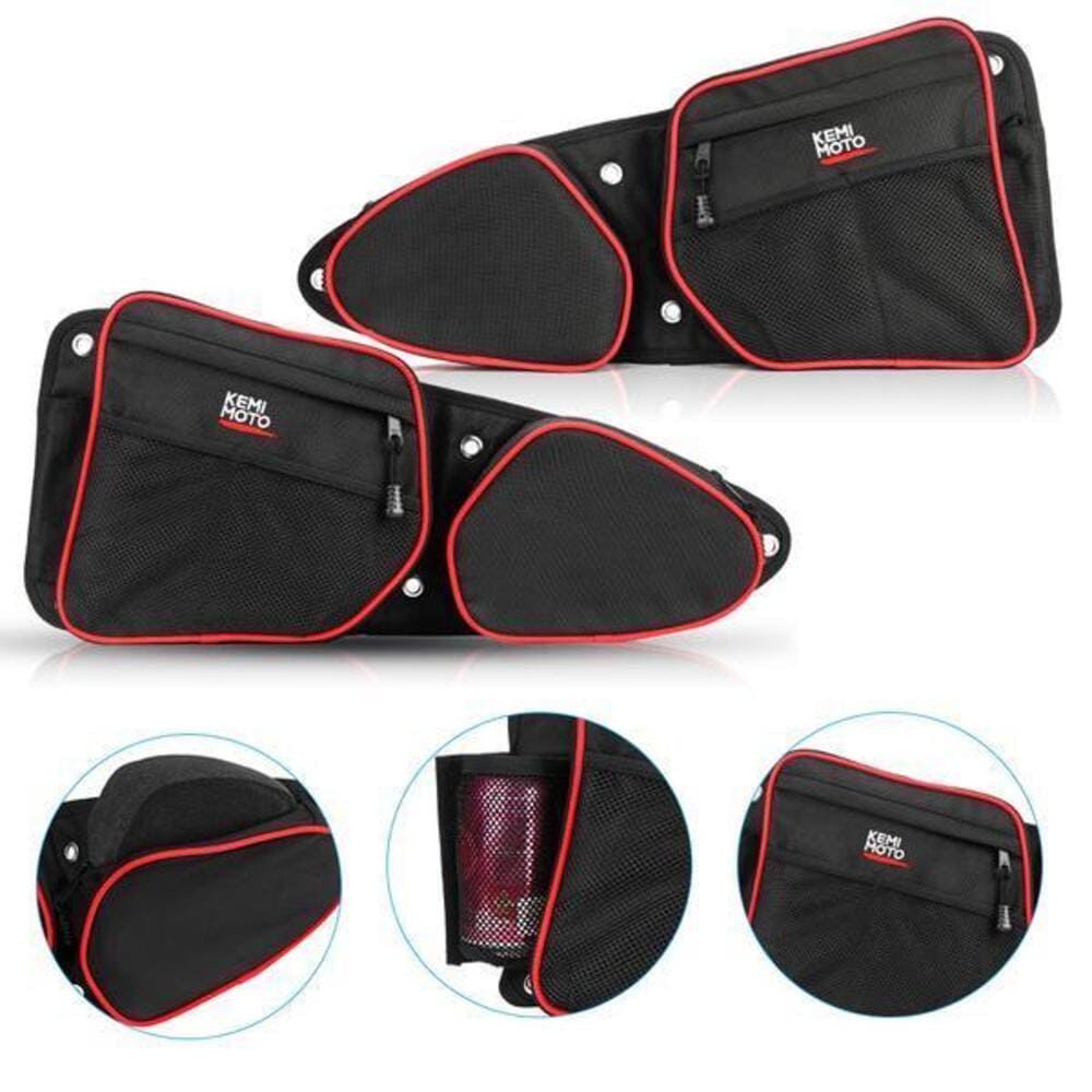 Kemimoto Polaris RZR Front Door Side Door Bags & Side Nerf Bars Rock Sliders