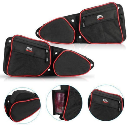 Kemimoto Polaris RZR Front Door Side Door Bags & Side Nerf Bars Rock Sliders