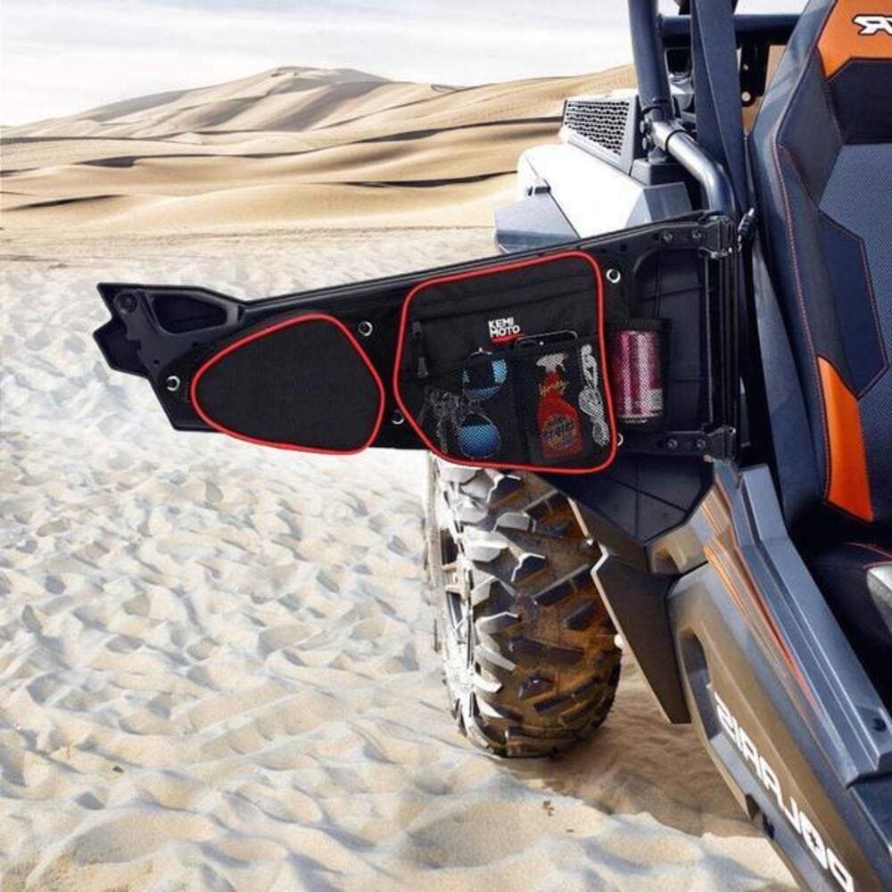 Kemimoto Polaris RZR Front Door Side Door Bags & Side Nerf Bars Rock Sliders