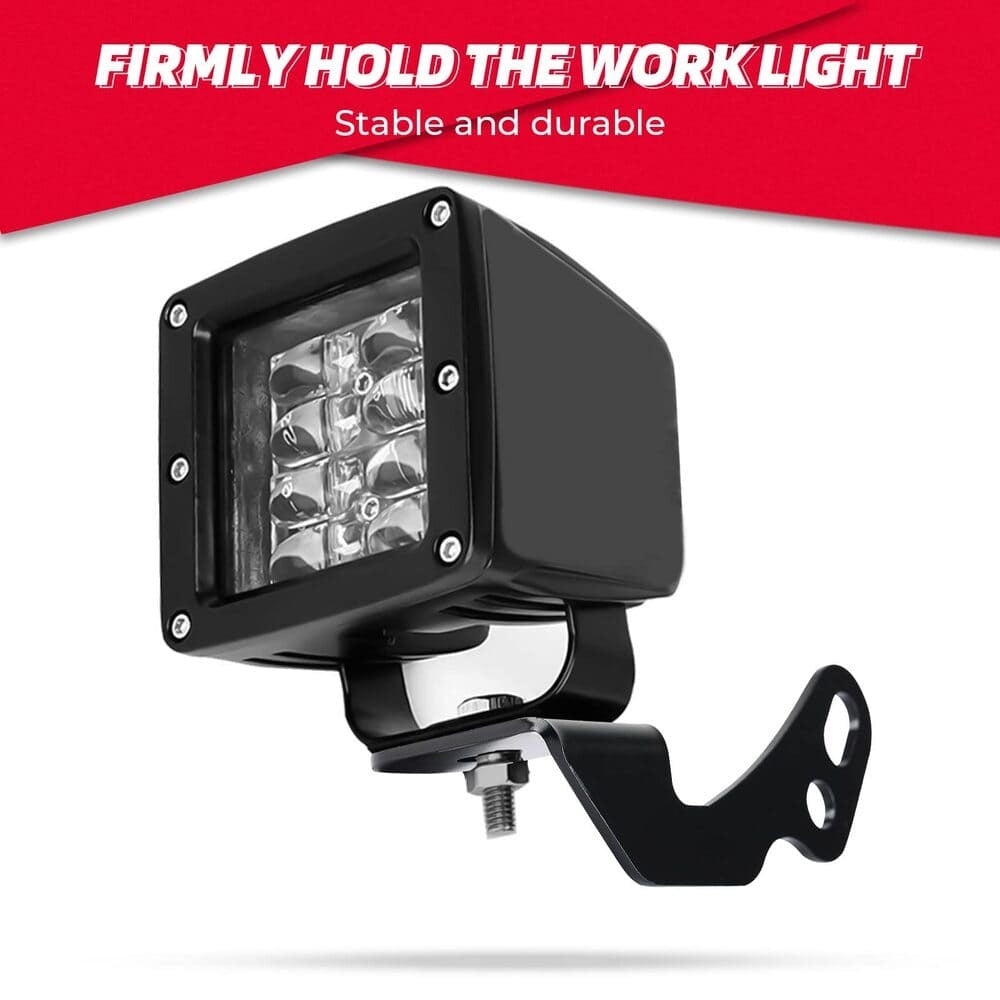 Kemimoto Polaris RZR LED Light Mount A-Pillar Mount Light Bracket - 2 Packs