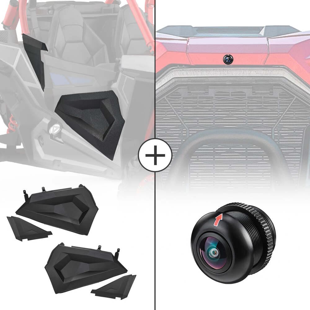 Kemimoto Polaris RZR XP Turbo Lower Half Door & Front Camera