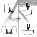 Kemimoto Polaris RZR Pro R UTV 1.75"-2" Side Mirror & Race Convex Mirror