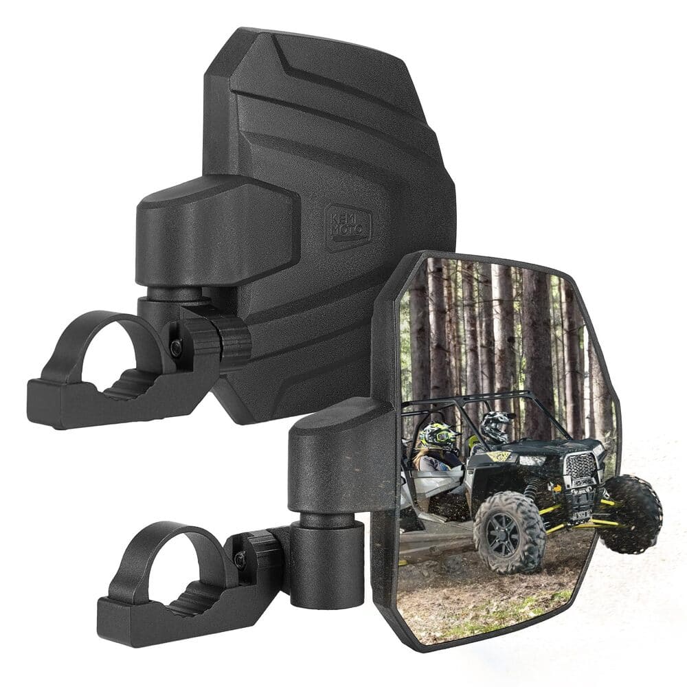 Kemimoto Polaris RZR Pro R 1.65"-2" UTV Universal Large Side View Mirrors Roll Bar