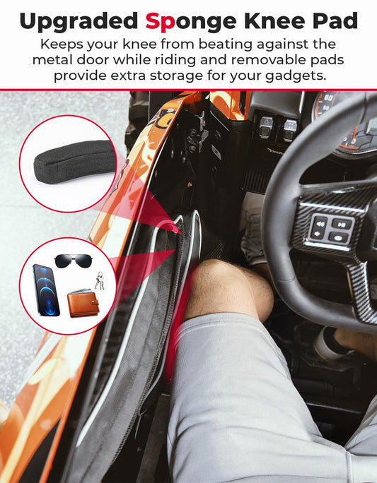 Kemimoto Polaris RZR PRO XP/4 Front Door Bags With Knee Pads