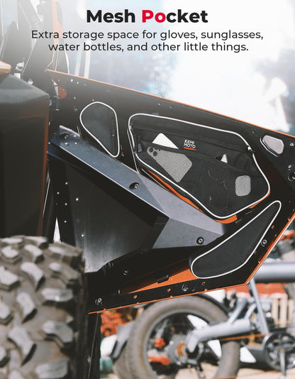 Kemimoto Polaris RZR PRO XP/4 Front Door Bags With Knee Pads