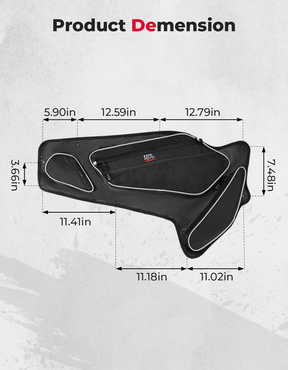 Kemimoto Polaris RZR PRO XP/4 Front Door Bags With Knee Pads