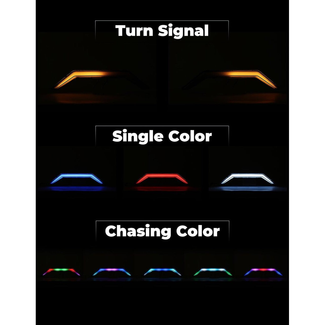 Kemimoto Polaris RZR PRO XP/4 RGB Turn Signal Light, Fang Light