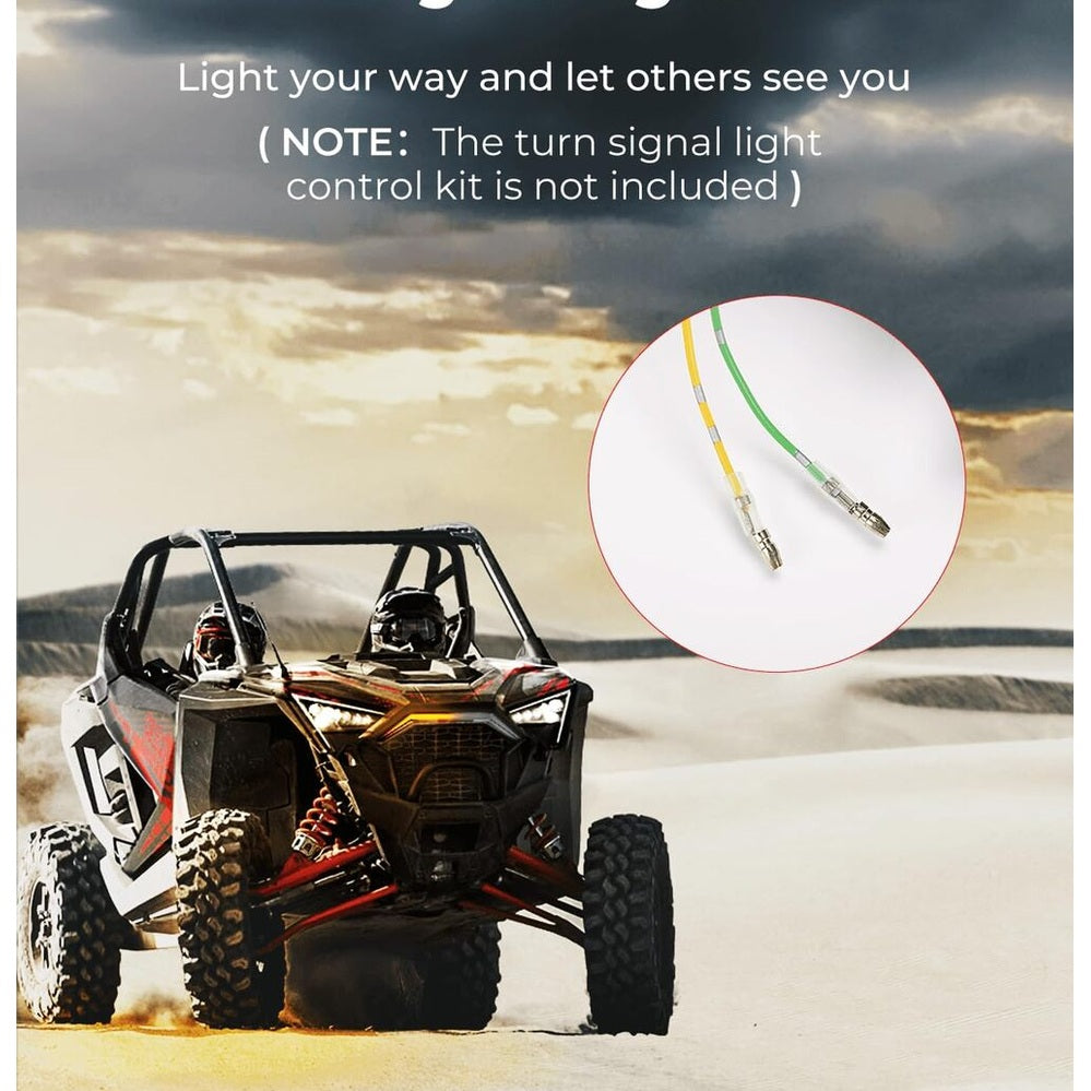 Kemimoto Polaris RZR PRO XP/4 RGB Turn Signal Light, Fang Light