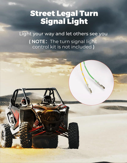 Kemimoto Polaris RZR PRO XP/4 RGB Turn Signal Light, Fang Light