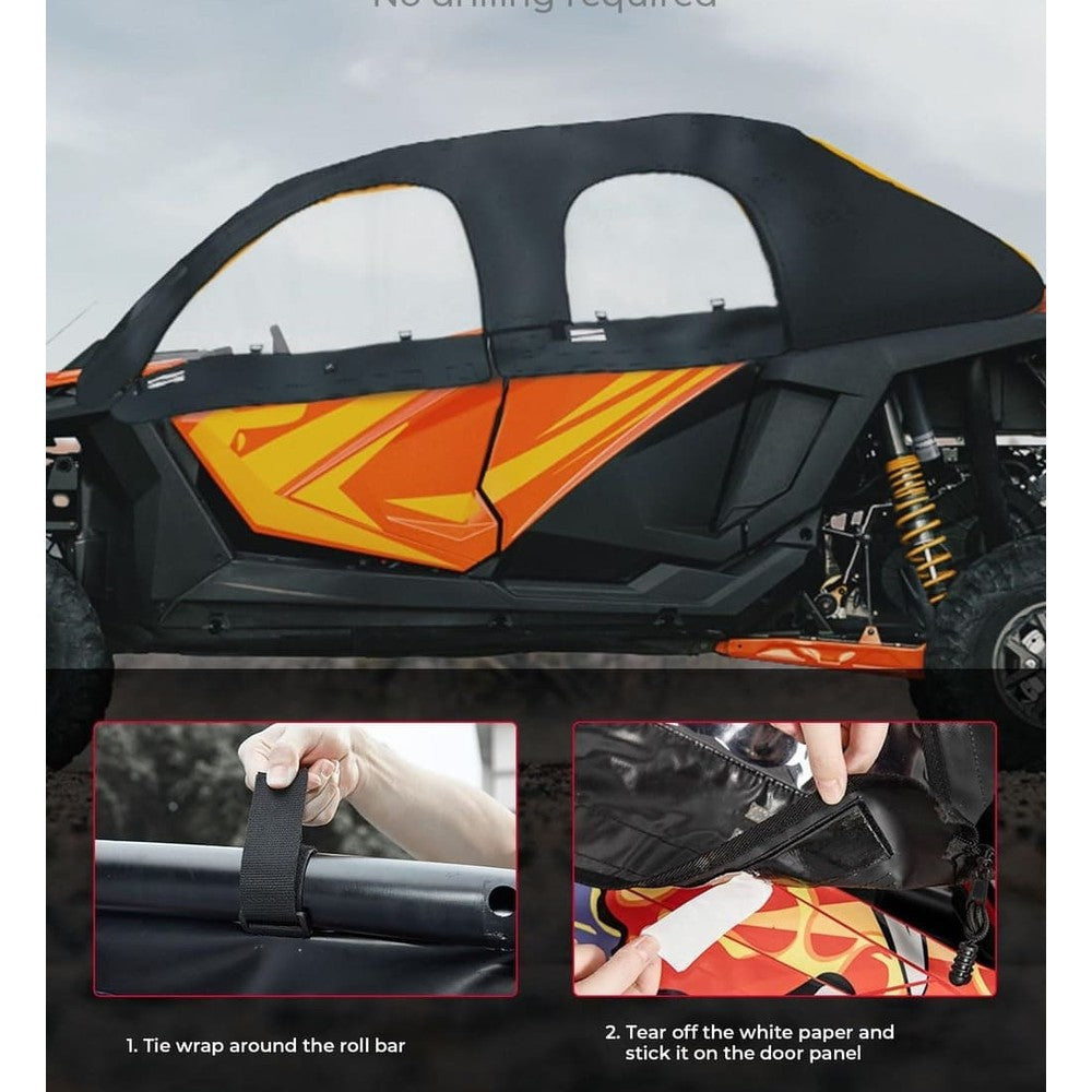 Kemimoto Polaris RZR Pro XP 4 Soft Upper Door Cab Enclosure Set