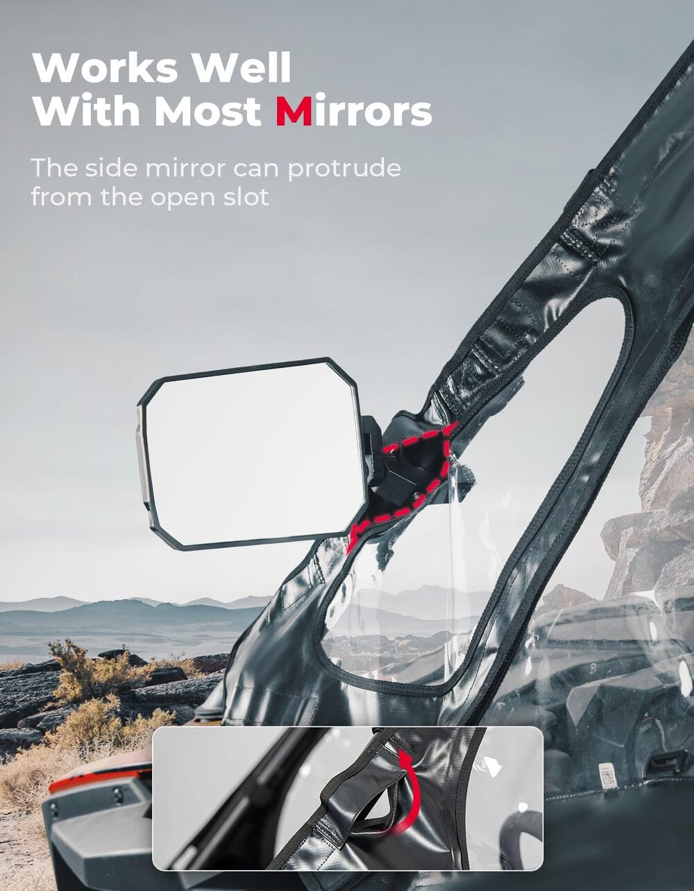 Kemimoto Polaris RZR Pro XP/Turbo R 2 seat Soft Cab Enclosure Upper Doors