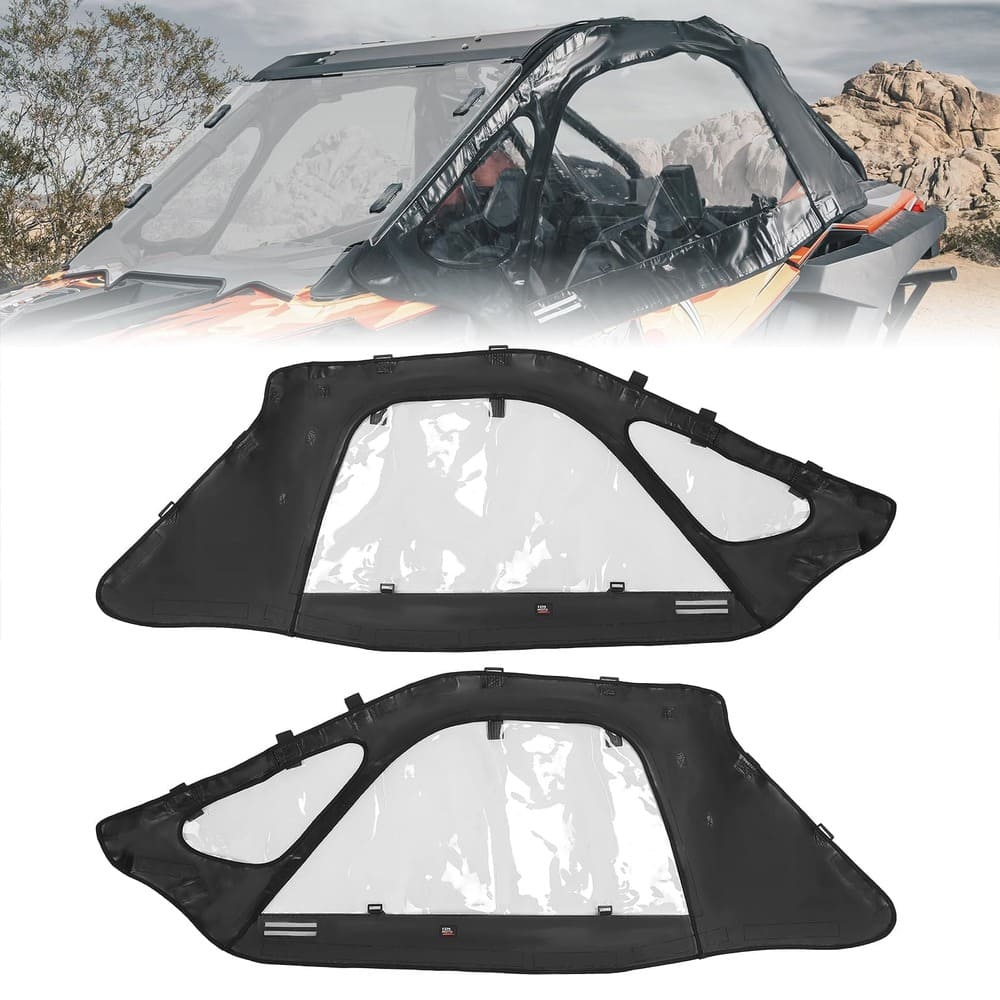 Kemimoto Polaris RZR Pro XP Soft Cab Enclosure Upper Doors - 2 Seat
