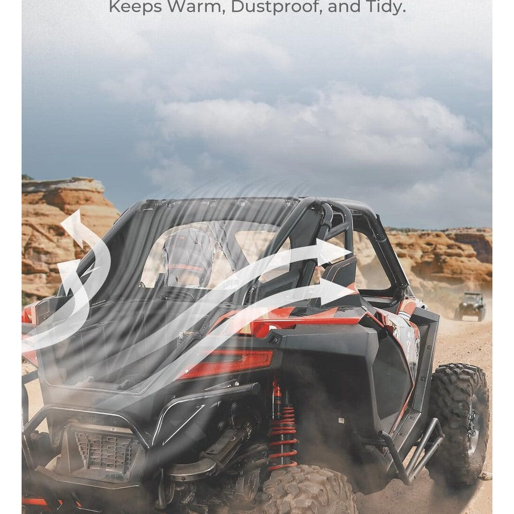 Kemimoto Polaris RZR Pro XP UTV Soft Rear Windshield