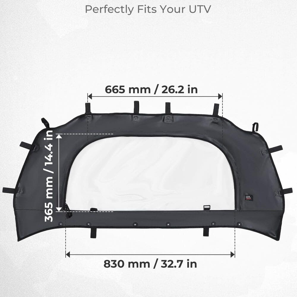 Kemimoto Polaris RZR Pro XP UTV Soft Rear Windshield