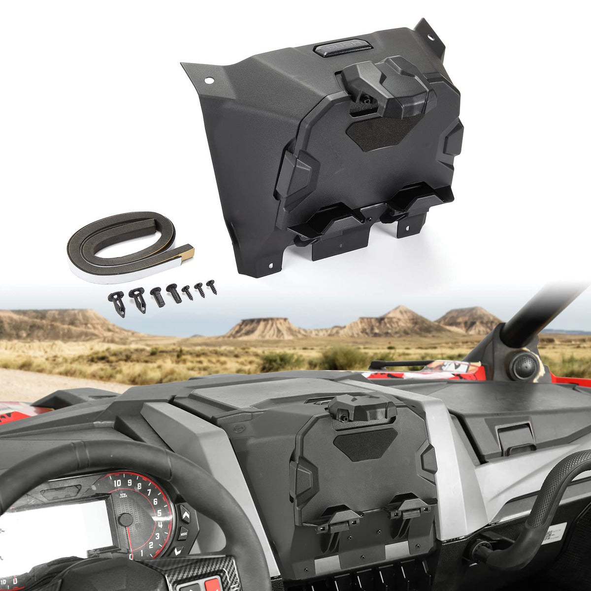 *OPEN BOX* Kemimoto Polaris RZR PRO XP/ TURBO R Tablet Holder With Storage Box