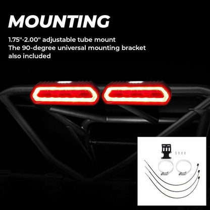 Kemimoto Polaris RZR Universal Roll Bar Tail Light