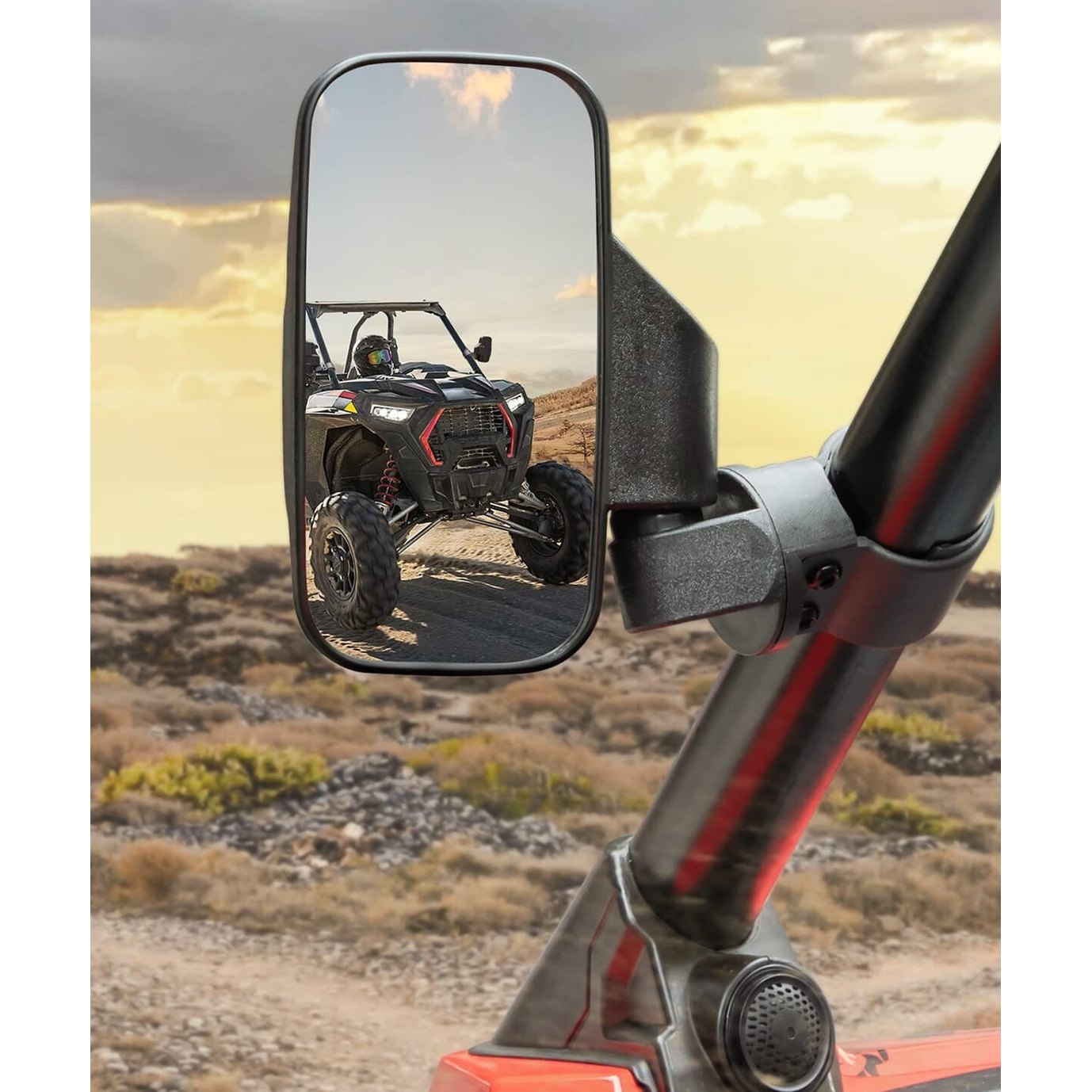 Kemimoto Polaris RZR UTV "1.75"-2" Side View High Impact Convex Mirror