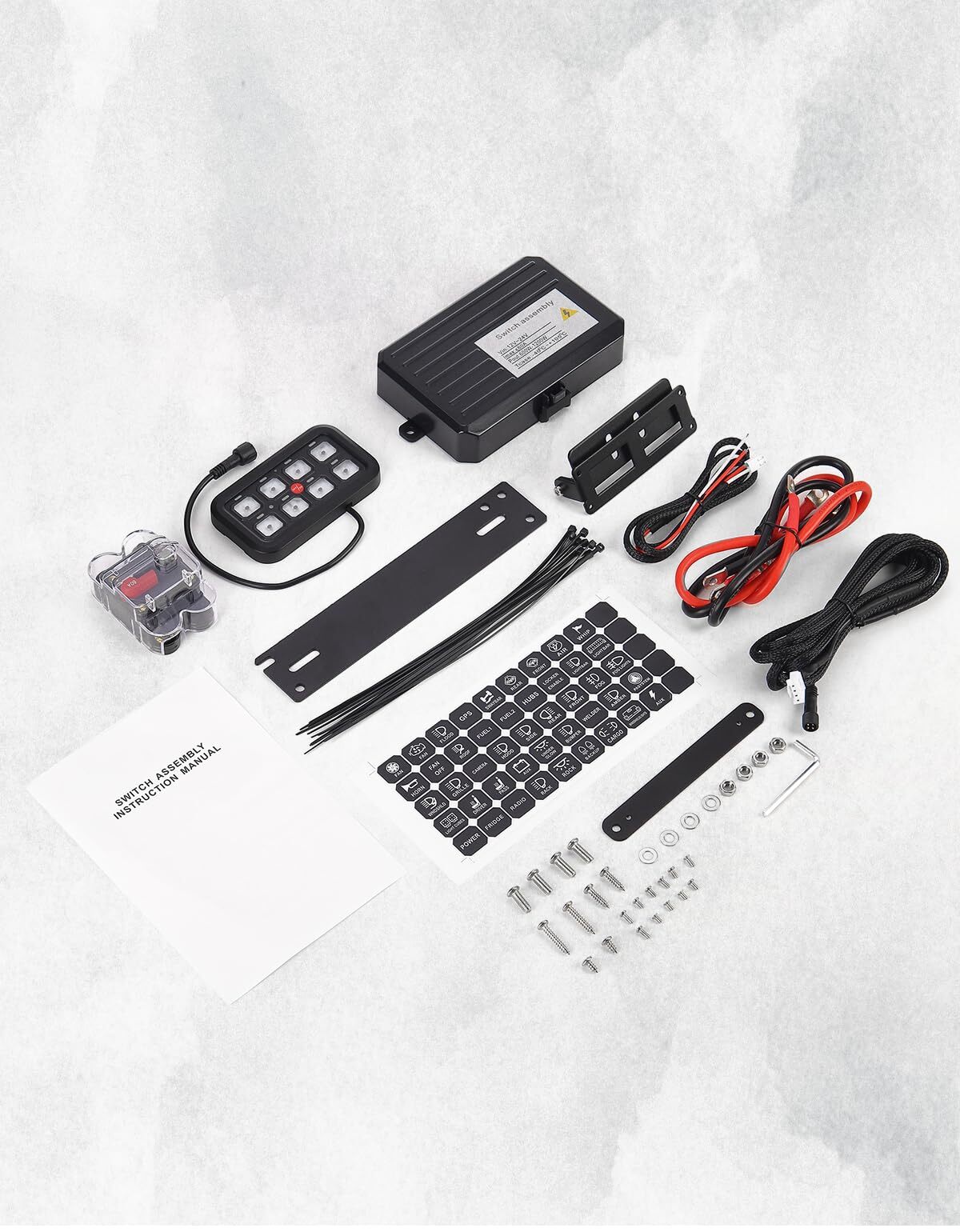 Kemimoto Polaris RZR UTV 12-24V 8 Gang Switch Panel
