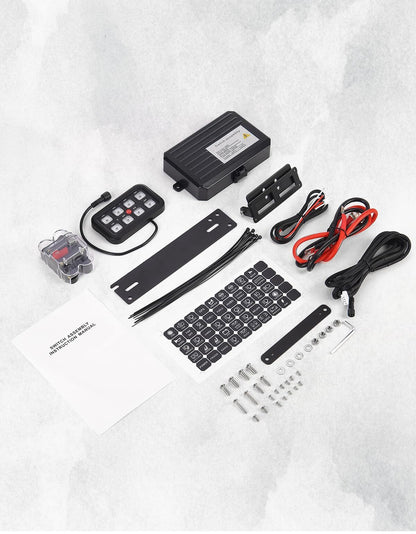 Kemimoto Polaris RZR UTV 12-24V 8 Gang Switch Panel