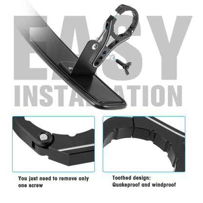 Kemimoto Polaris RZR UTV Mirror w/ ShatterProof Tempered Glass & 1.75" Clamp Fit
