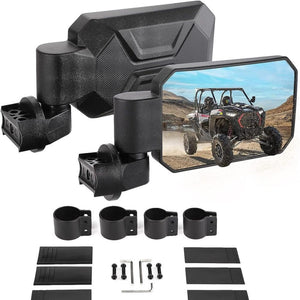 Kemimoto Polaris RZR UTV Rear Side View Mirrors 1.6"/2" - 1 Pair