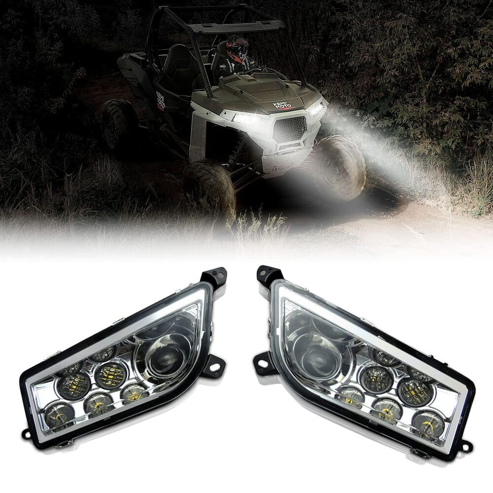 Kemimoto Polaris RZR XP 1000/ 4 1000/ Turbo/ 900/ S 900 Pair of LED Headlight