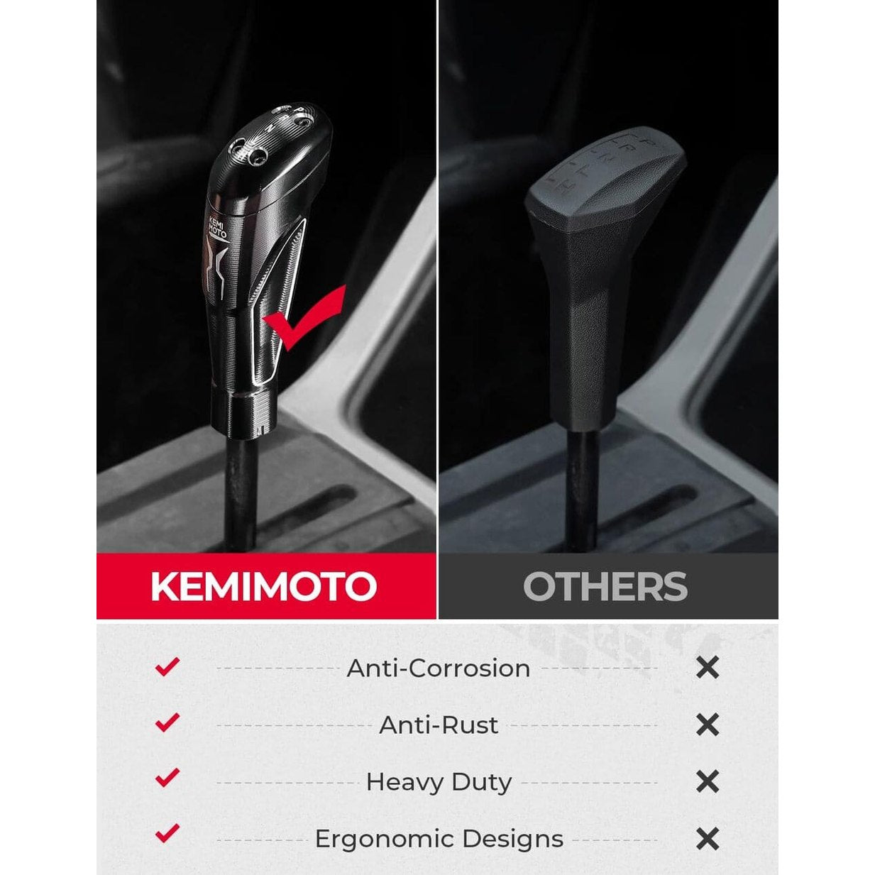 Kemimoto Polaris RZR XP 1000 Aluminum Shift Knob Grip Gear