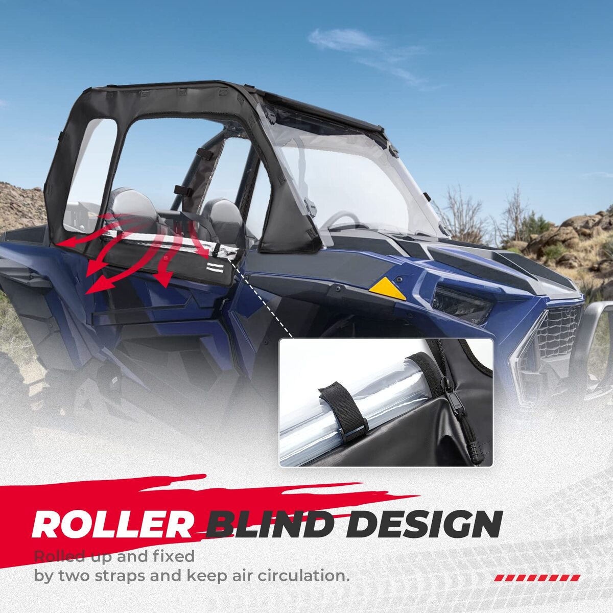 Kemimoto Polaris RZR XP 1000 Cab Enclosures & Soft Rear Windshield