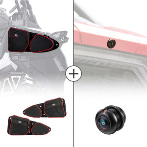 Kemimoto Polaris RZR XP 1000 Front Side Door Bags & Front Camera