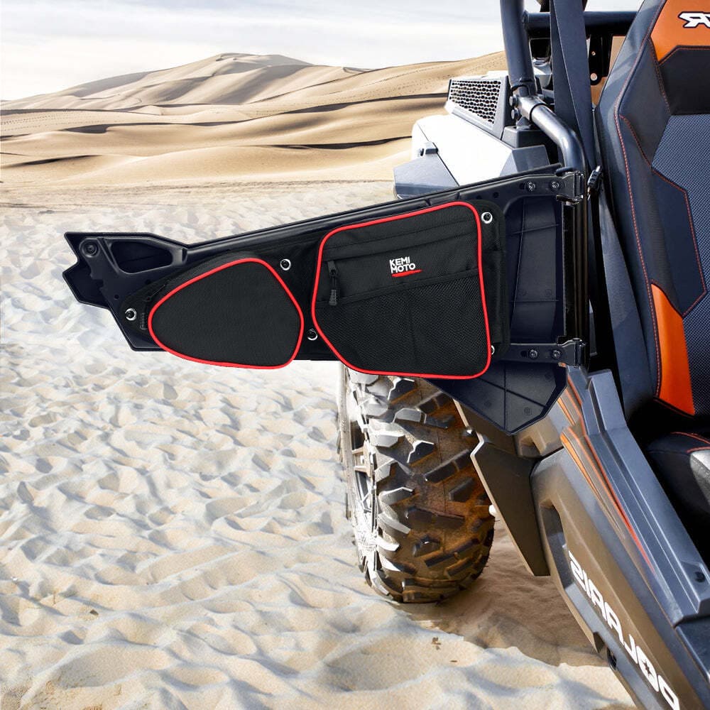 Kemimoto Polaris RZR XP 1000 Front Side Door Bags & Spare Tire Carrier Mount
