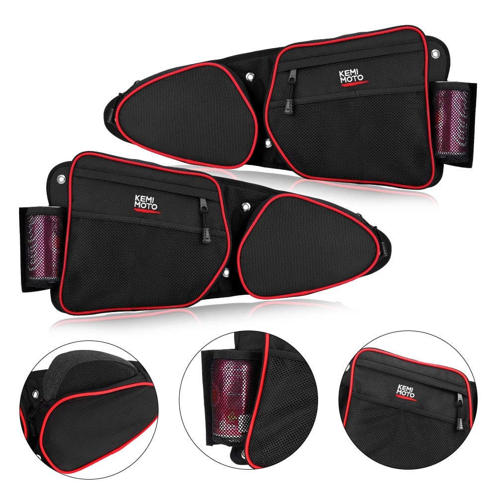 Kemimoto Polaris RZR XP 1000 Front Side Door Bags with Knee Pad