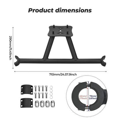 Kemimoto Polaris RZR XP 1000 Spare Tire Carrier Mount & Side Nerf Bars Rock Sliders