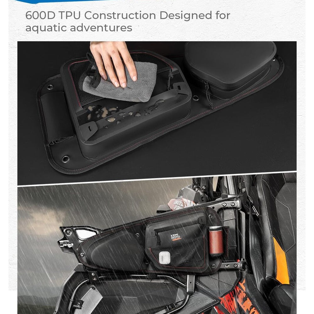 Kemimoto '14-'23 Polaris RZR XP 1000 TPU New Fabric IPX6 Door Bags