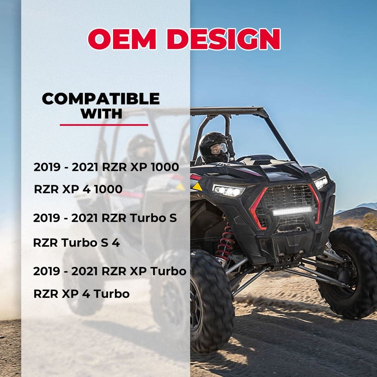 Kemimoto Polaris RZR XP 1000 Front Lower Mesh Grill Radiator Guards