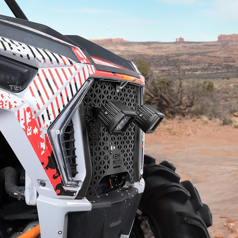 Kemimoto Polaris RZR XP 1000/Turbo UTV Metal Front Grill Light
