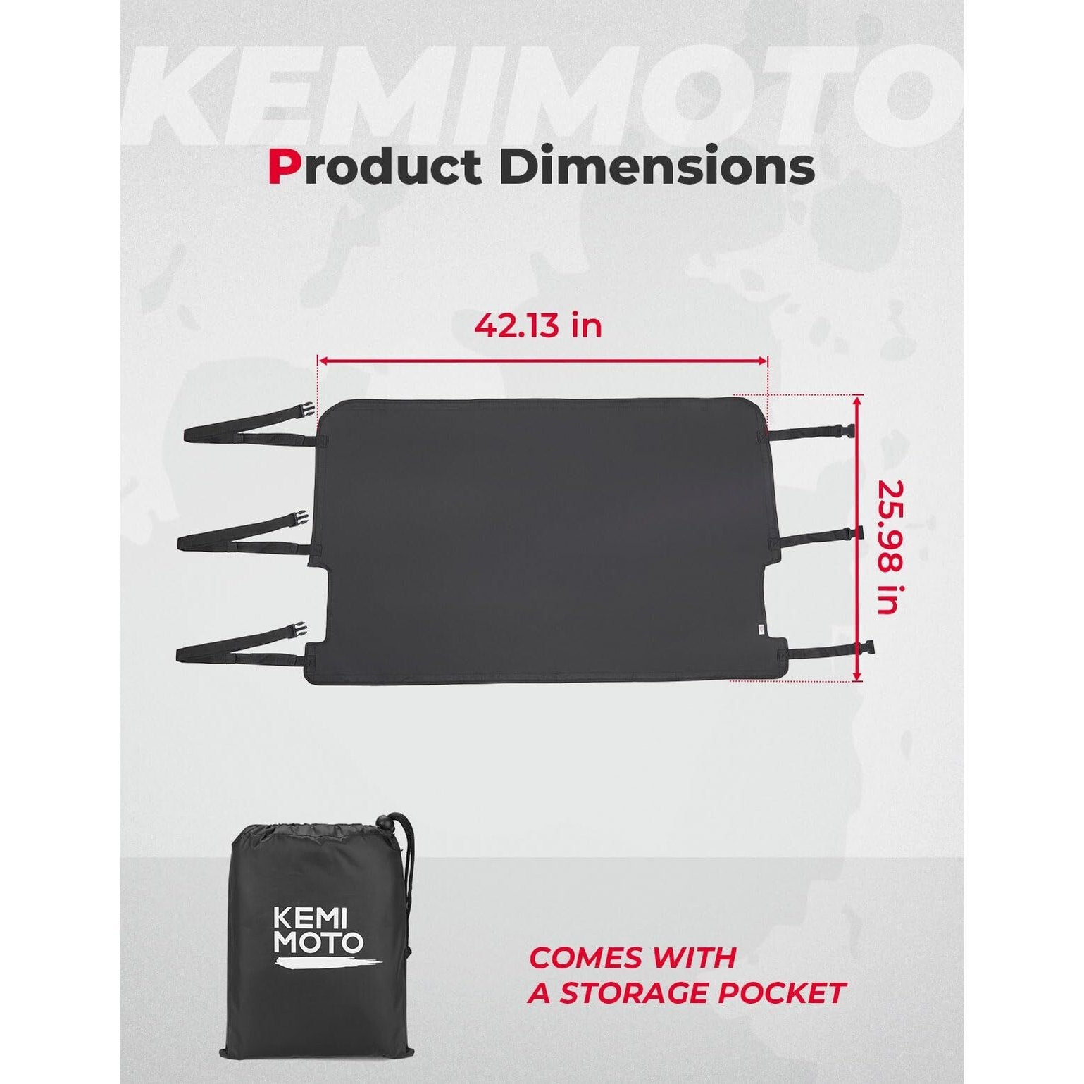 Kemimoto Polaris RZR XP 1000 Windshield Cover for Ice & Snow