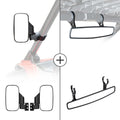 Kemimoto 1.75"-2" Clamps UTV Side View & Center Rear View Mirror