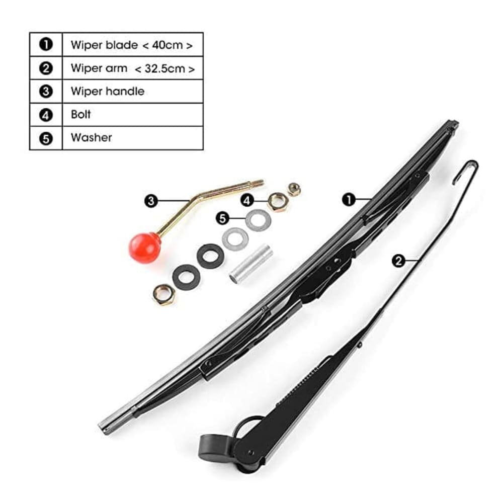 Kemimoto Polaris RZR XP 1000 UTV Manual Hand Operated Windshield Wiper